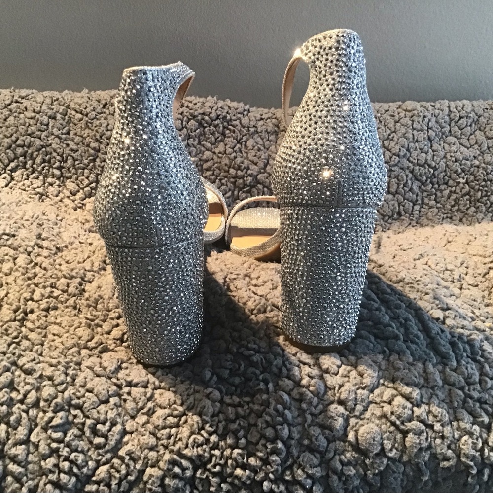 I.N.C. Strapy Silver Bling Heels